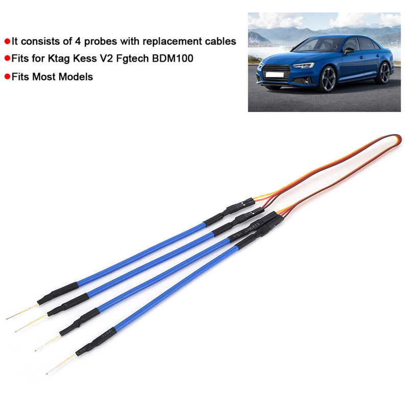 [Australia - AusPower] - Car LED Probe Pens, 8 Pcs Car LED BDM Frame 4 Probes Pens with Connect Cable for Ktag Kess V2 Fgtech BDM100 
