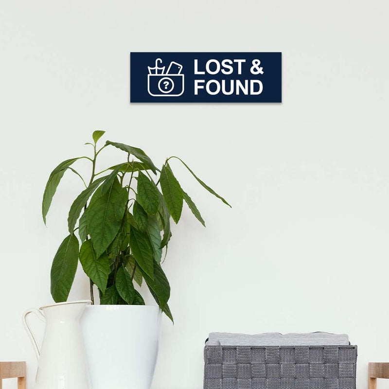 Basic Lost And Found Sign (Black) - Large 2 Pack 3 x 9" - Large (2 Pack) Black