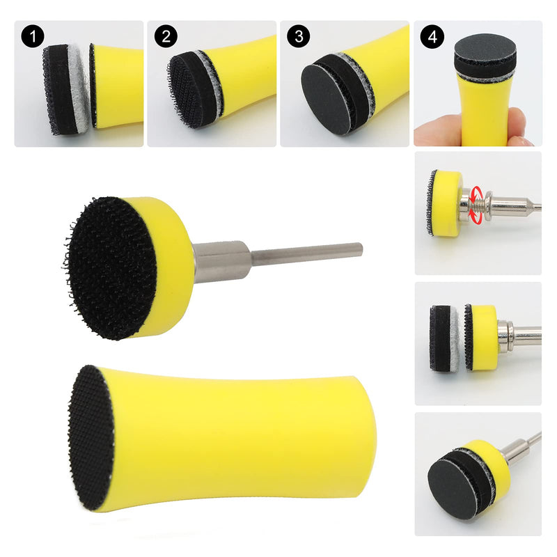 [Australia - AusPower] - VIBRATITE Pack of 185 Sanding Discs 25 mm Velcro Wet Dry Sanding Pads (Grit 60-10000) Sandpaper Sanding Tool with 1/8 Inch Shank for Wood Metal Mirror Jewellery Polishing 