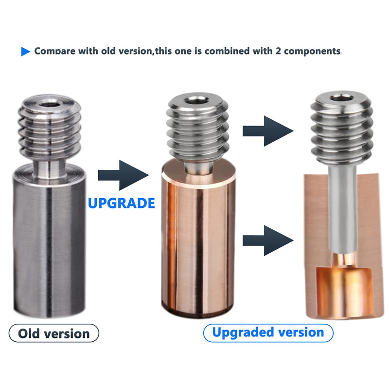[Australia - AusPower] - Upgrade Idler Arm All Metal Bimetal Heatbreak Nickel Plated Copper Heater Block Nozzles 0.4mm Compatible with Artillery Sidewinder X1 X2 Genius Titan Extruder Volcano Hotend Parts 3D Printer 