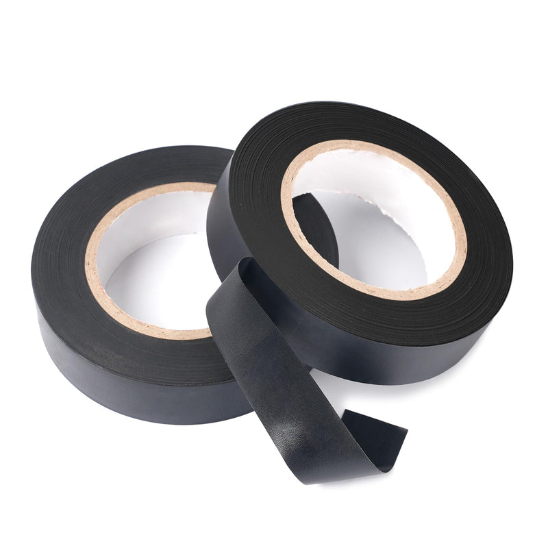 [Australia - AusPower] - 4 Pack Black Electrical Tape，0.70 in x 72ft，Waterproof High Temperature Electric Tape Weatherproof Home Outdoor Multipurpose Insulating Wire Wrapping 