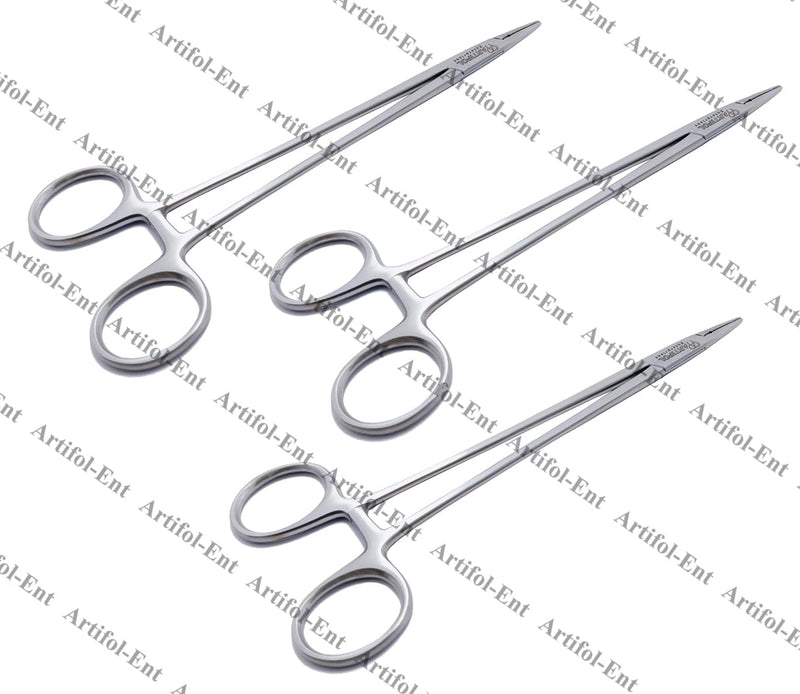 [Australia - AusPower] - 3 Pieces Crile-Wood Needle Holders 20 cm | Premium-Grade Stainless Steel | Precision Suturing Forceps with Serrated Jaws & Ratchet Lock | Reusable & Autoclavable Instruments # 132910144-1 
