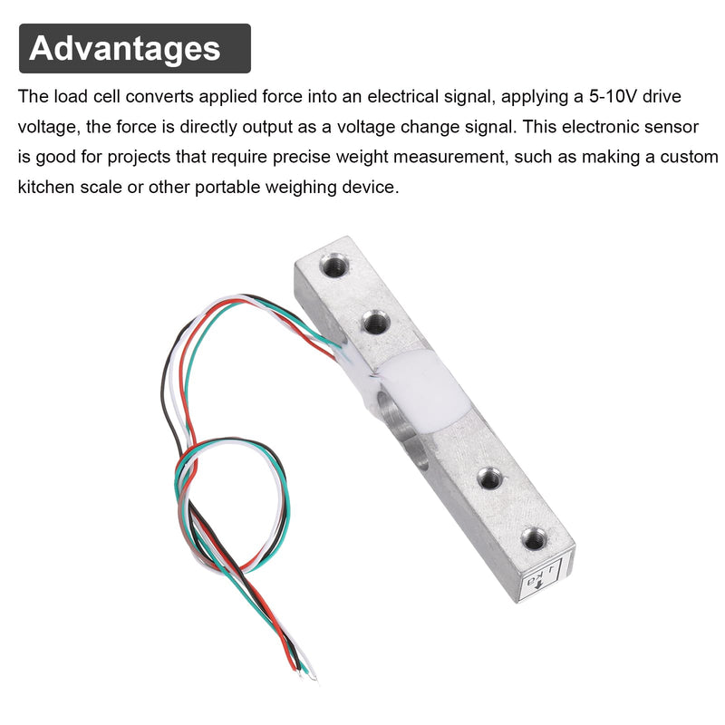 [Australia - AusPower] - QUARKZMAN Digital Load Cell 1 kg + HX711 Module Weighing Sensor 24 Bit Precision A/D Dual Channel for DIY Portable Electronic Kitchen Scale Kit Pack of 4 