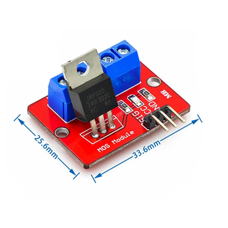 [Australia - AusPower] - GERUI Mosfet Driver Module 0-24 V 3.3 V / 5 V MOSFET Button Mos Tube Field Effect Tube Single Chip PWM Drive Module for Arduino MCU ARM RF-520 Pack of 10 