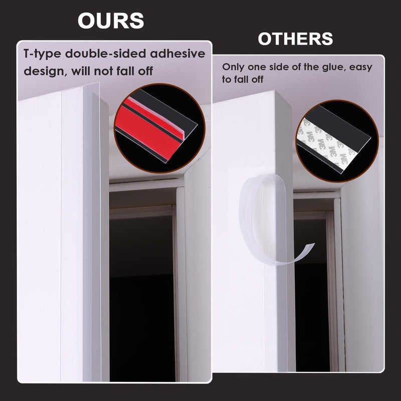 [Australia - AusPower] - ?2024 New Upgrade? T-shaped Clear Silicone Seal Strip for Door & Windows Gaps,Weather Stripping Door Seal Strip?19.7Ft Door Draft Stopper for Side of Door Transparent 