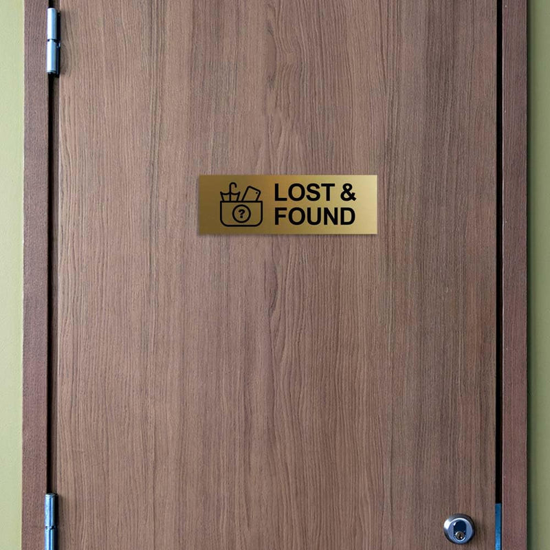 Basic Lost And Found Sign (Black) - Large 2 Pack 3 x 9" - Large (2 Pack) Black