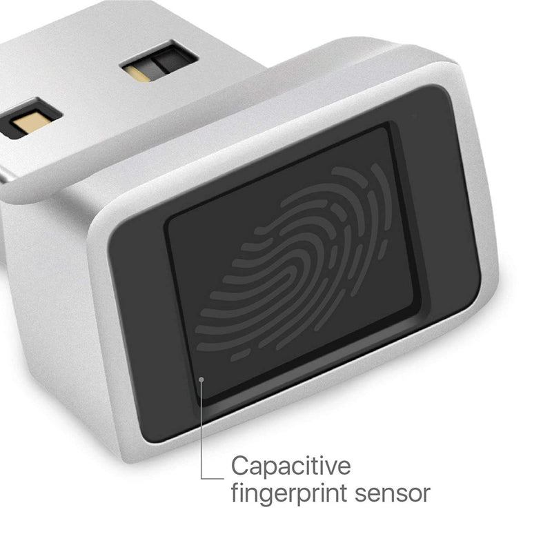 [Australia - AusPower] - Mini USB Fingerprint Reader for Windows 7 8 10 Fingerprint Scanner Scanner PC Dongle Fingerprint Sensor 360 Degree 0.5STouch Speedy Matching Biometric Portable USB Fingerprint Logger for PC Laptop Grey 
