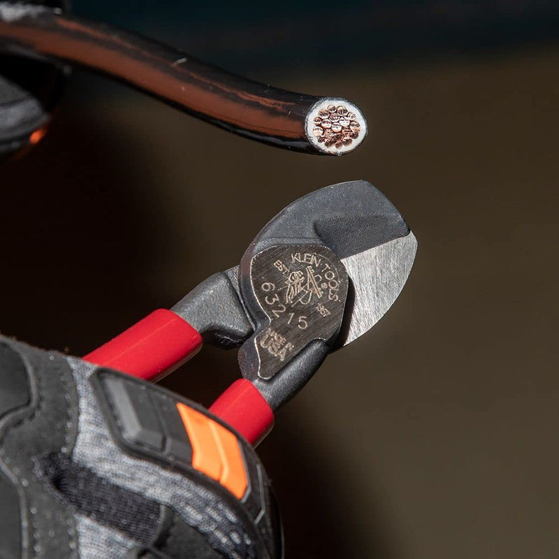 [Australia - AusPower] - Klein Tools 63215 Cable Cutter, Made in USA, High-Leverage 6.5-Inch Compact, Forged From US Made Steel, Ideal for Cutting Aluminum and Copper Cable Compact Cutter 