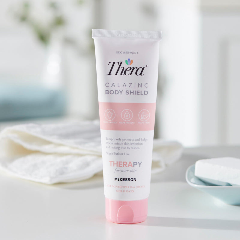 [Australia - AusPower] - McKesson Thera Calazinc Body Shield Barrier Cream with Calamine and Zinc - Incontinence Skin Protectant Ointment, Diaper Rash, Scented - 4 oz, 1 Count 4 Ounce (Pack of 1) 