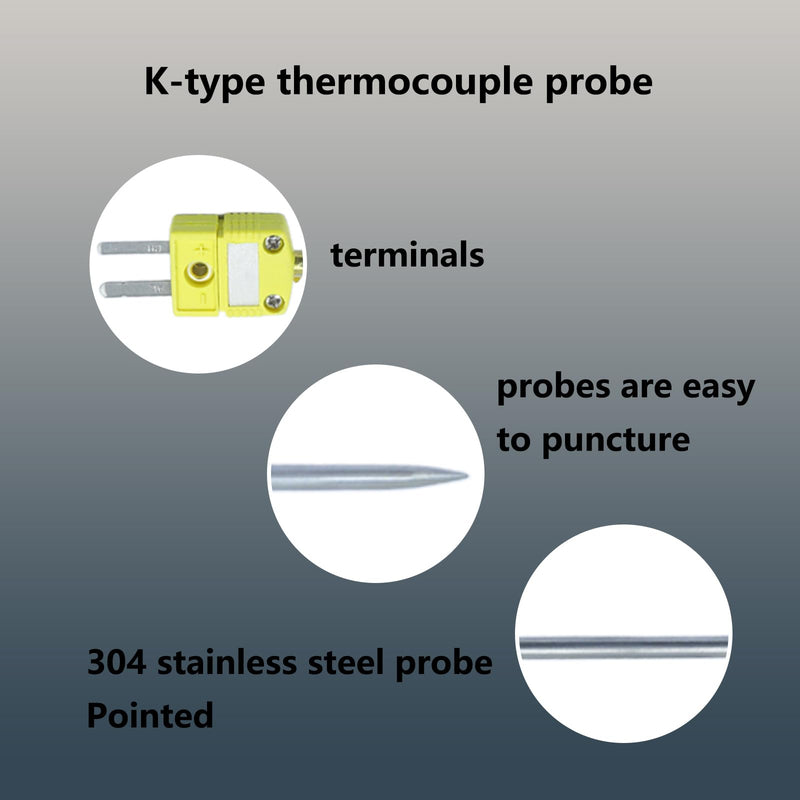[Australia - AusPower] - 50207-K K-Type thermocouple Probe Temperature Range -50°F to 2000°F Probe Length 6“/0.12” 