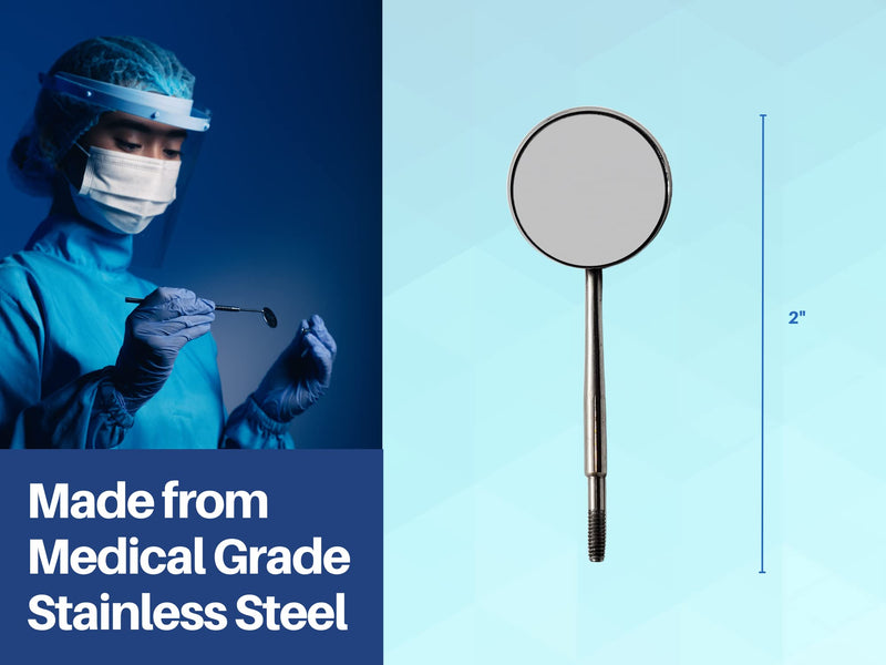 [Australia - AusPower] - DENTAL MIRRORS TOPS CONE SOCKET FRONT SURFACE RHODIUM SET OF 12 ARTMAN BRAND 