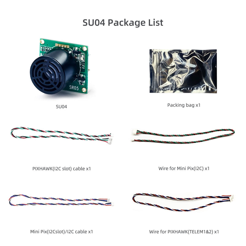 [Australia - AusPower] - Radiolink SUI04/SU04 Ultrasonic Sensor Range Finder Obstacle Avoidance for Racing Drone, Robots, Quadcopter, Multi-Copter SU04 
