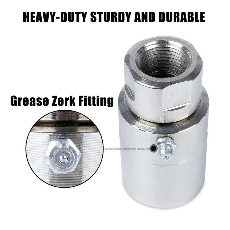 [Australia - AusPower] - RANSOTO 1/2 Inch FXF swivel 5024-Ni-AL Heavy Duty Hose Reels Swivel Fitting With Grease Zerk Compatible with Home and Industrial Steel Hose Reels Replaces 9SS8MP50XFP50-Ni-AL 