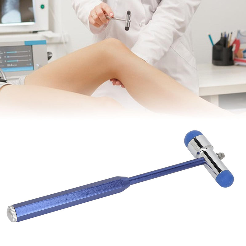 Fyearfly Neurological Reflex Hammer, Tromner Reflex Hammer Made of Aluminum Alloy, Neurological Reflex Diagnostic Hammer with Humanized Handle for Reflex Tests (Blue)