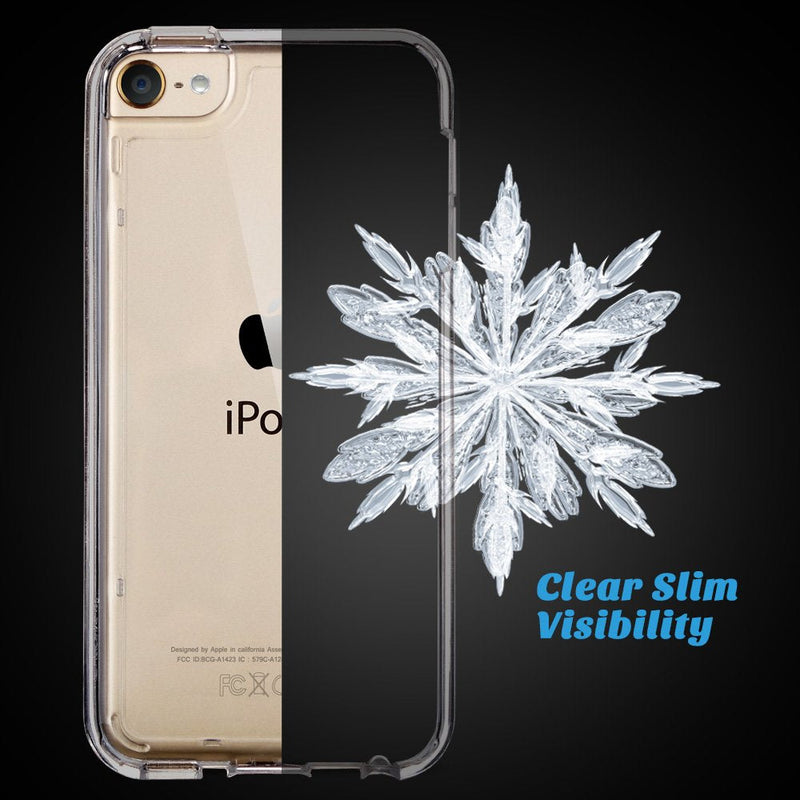 [Australia - AusPower] - ULAK iPod Touch 7 Case, iPod Touch 6 & 5 Case, Transparent Slim Hybrid TPU Bumper/Scratch Resistant Hard PC Back, Corner Shock Absorption Case for iPod Touch 5th 6th 7th Generation, Clear 