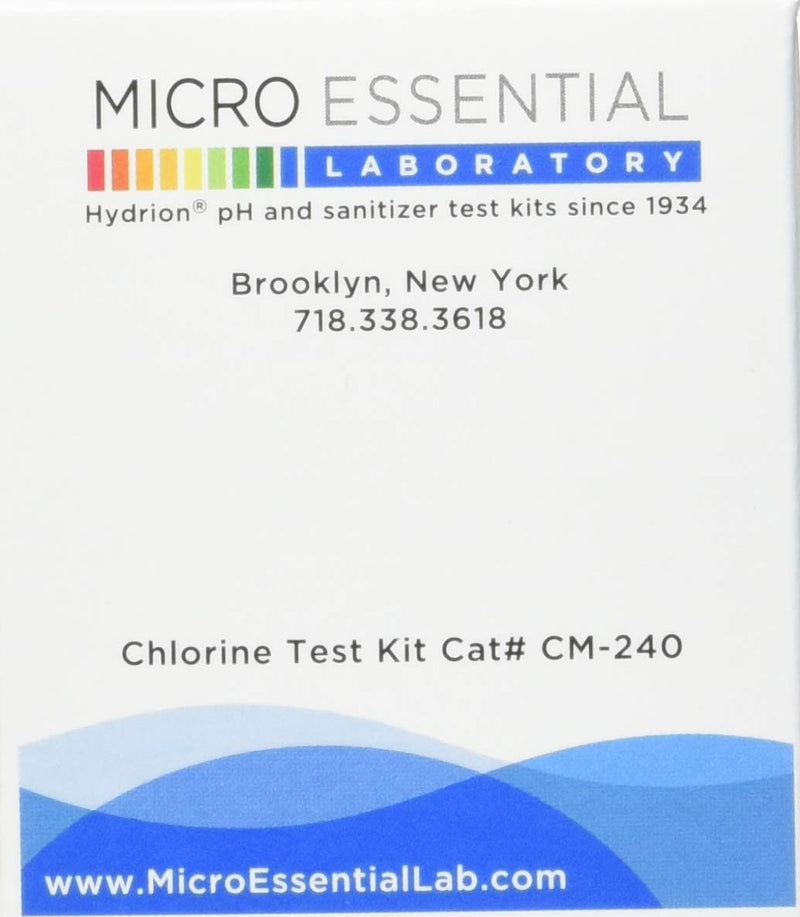 [Australia - AusPower] - Micro Essential Lab CM240 ( 10 -200 ppm) Chlorine Test Paper 1 Box of 10 Packs 