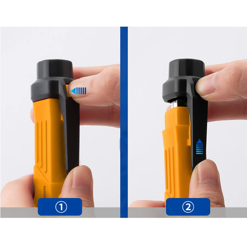[Australia - AusPower] - AC Voltage Detector Non-Contact Digital Electrician Test Pen with LED Flashlight Sound Light Alarm for Circuit Testing 