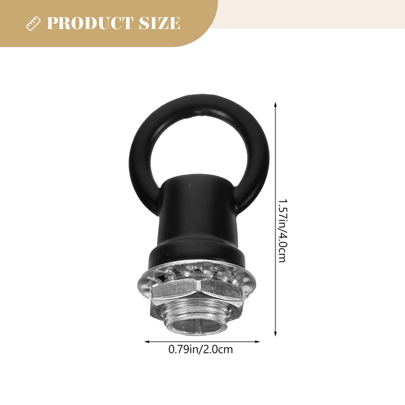 [Australia - AusPower] - 4 Set Black Light Fixture Hooks Ring Nuts Lifting Ring Nuts Eye Nuts Lamp Nuts M10 Thread Black Ring Hanging Light Ring Luminaire - Eye Nuts 