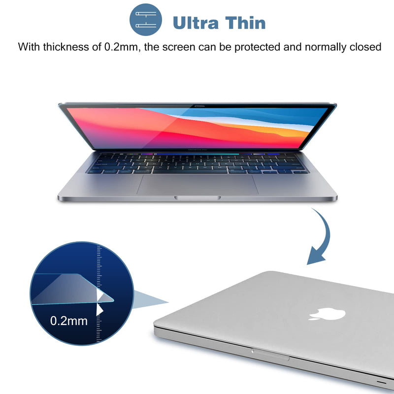 [Australia - AusPower] - Pack of 2 9H Hardness Screen Protectors for 13 Inch MacBook Pro 13 / MacBook Air 13, Screen Protector Film Tempered Glass, Clear 