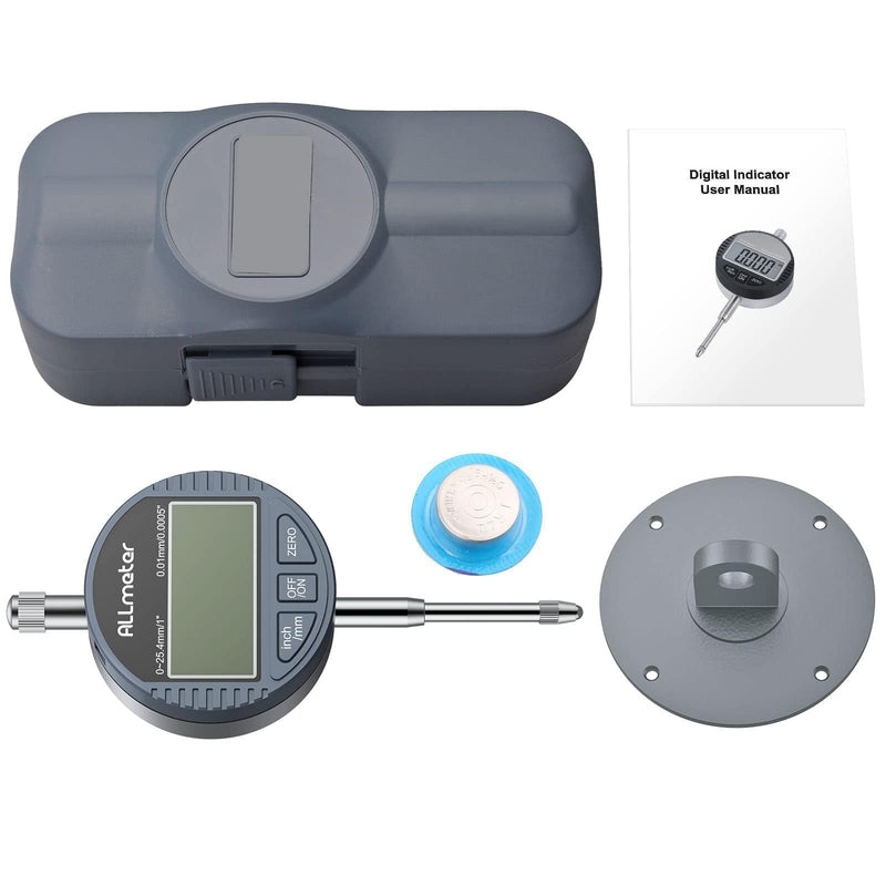 [Australia - AusPower] - Digital Dial Indicator 0.01mm/0.0005'' Digital Probe Dial Test Indicators 0-25.4mm Electronic Indicator Gauge with Large LCD Display for Industrial Laboratory 3D Printer Switchable mm/inch 