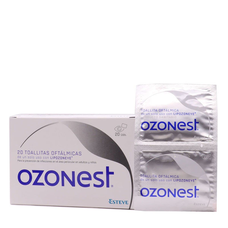 ESTEVE PHARMACEUTICALS SA Ozonest Ophthalate Cleaning Wipes, Removes Sections and Results | Prevents Infection | Pack of 20, White