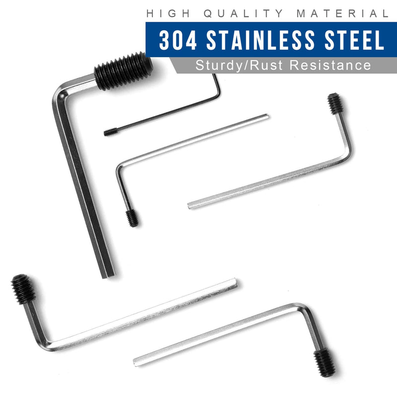 [Australia - AusPower] - NINDEJIN 666 pcs Set Screws, M2 M3 M4 M5 M6 M8 Metric Internal Hex Drive Screws & Allen Key Wrenches Assortment Kit, 12.9 Carbon Steel Socket Set Screws for Faucet, Bathroom Fixtures, Door Handles 666 Black Socket Set 