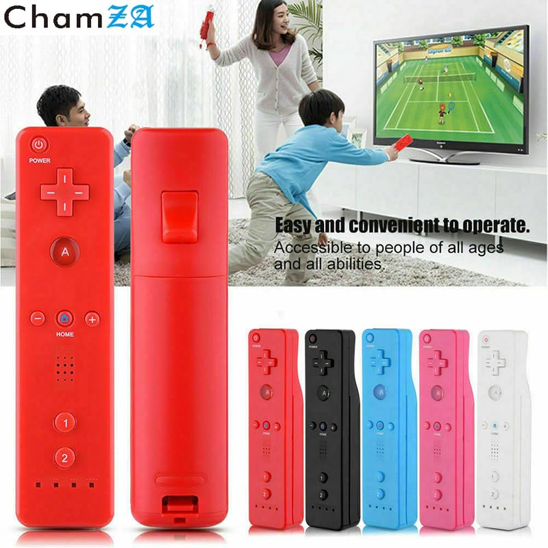 [Australia - AusPower] - Wireless Motion Remote Controller Gamepad for Wii/ Wii U, w/ Silicone Case & Hand strap (Pink) Pink 