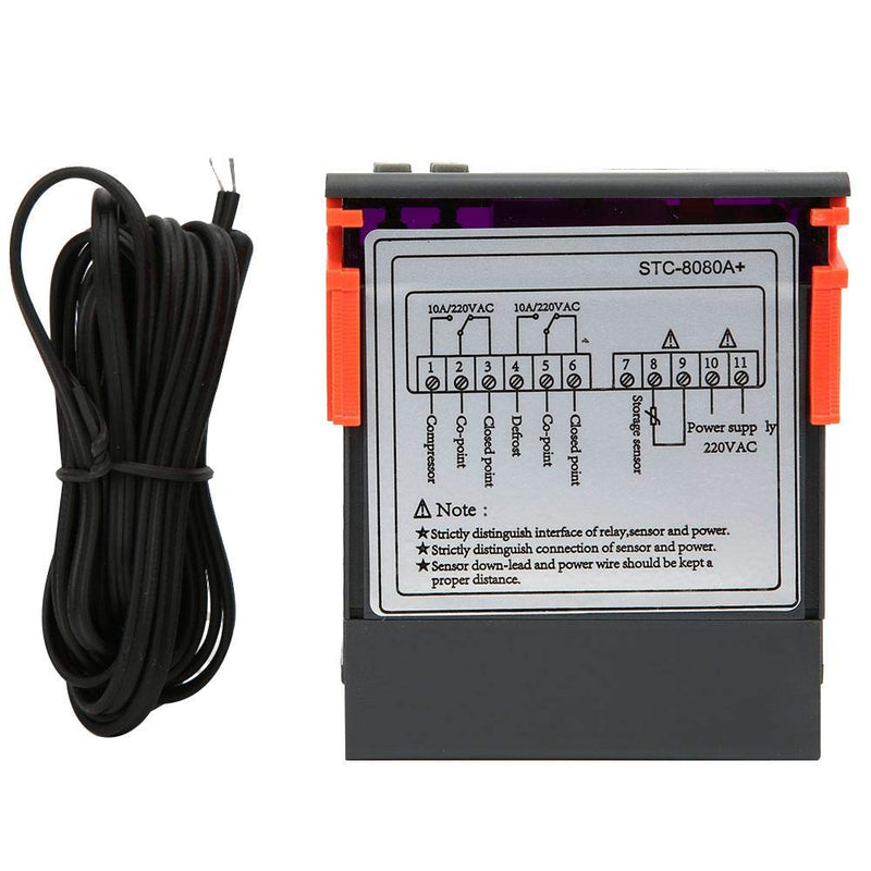 [Australia - AusPower] - Temperature Controller, STC-8080A+ Digital Thermostat Refrigerating Defrosting Alarming Temperature Controller 