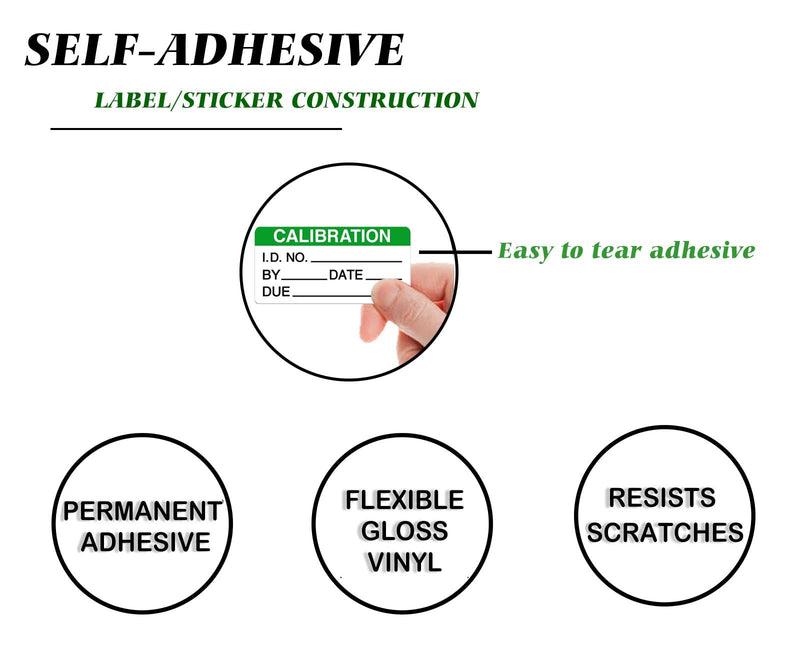 [Australia - AusPower] - Self Laminating Calibration Labels 2 X 1 Inches - Write-on Calibration Stickers with Clear Covers for for NIST Calibration, ISO-900 Calibration 128 Labels Green 2 X 1 Inch 