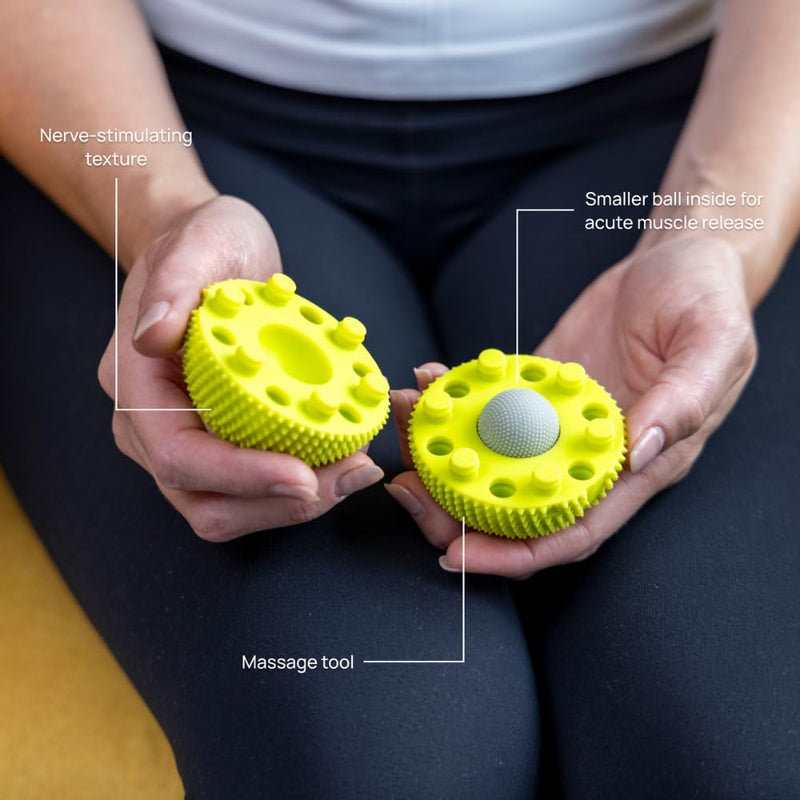[Australia - AusPower] - NABOSO Neuro Ball, Foot Myofascial Release Tool, Textured Massage Ball for Feet, Self Massage, Mobility and Recovery New Green 