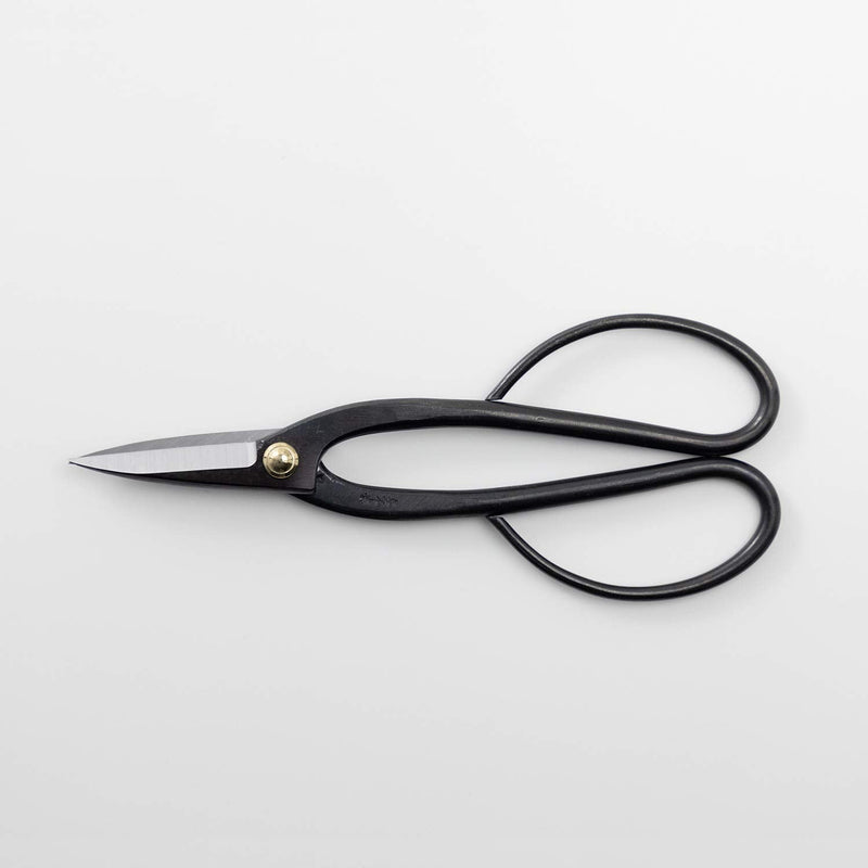 Wazakura Ashinaga Bonsai Pruning Scissors 8inch (200mm) MADE IN JAPAN, Long Handle Bonsai Cutter in Carbon Steel, Rose Pruning Shears, Flower Scissors, Japanese Gardening Tools Ashinaga Long Handle Black