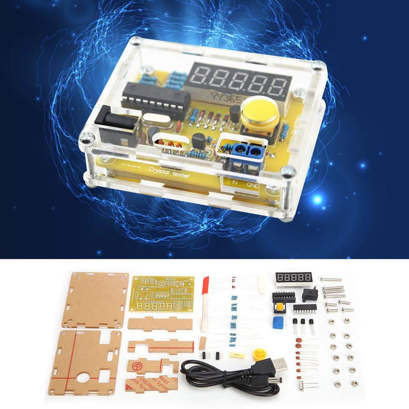 [Australia - AusPower] - DIY Frequency Tester 1Hz-50MHz Frequency Counter Module Crystal Oscillator Tester Module Kit Frequency Indicator with Housing Kit 