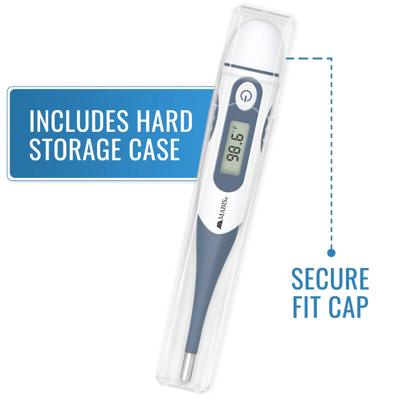 [Australia - AusPower] - MABIS Digital Thermometer for Babies, Children and Adults for Oral, Rectal or Underarm Use, Blue, 20 Sec 