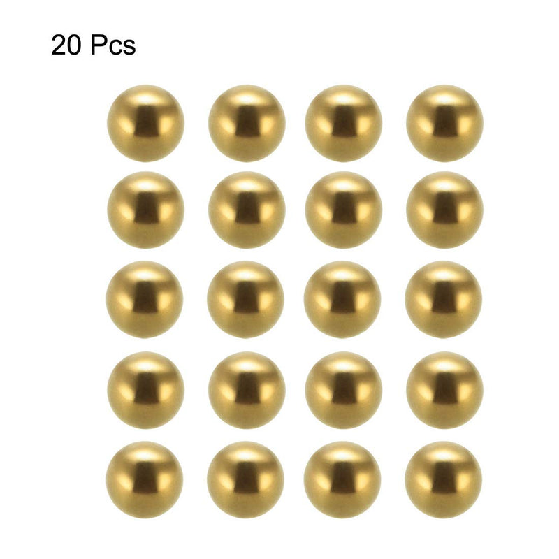 [Australia - AusPower] - uxcell 10mm Precision Solid Brass Bearing Balls 20pcs 20 