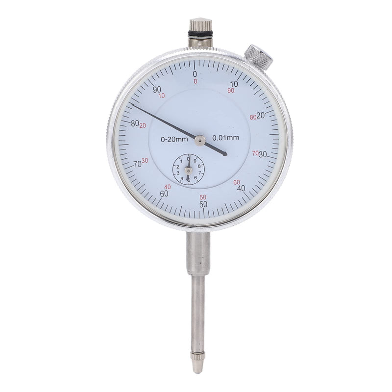 [Australia - AusPower] - Dial gauge, embedded brass sleeve, high-precision mechanical dial gauge made of wear-resistant stainless steel for precise measurements (0-20 mm) 