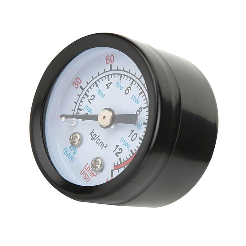 [Australia - AusPower] - Air Compressor Pressure Gauge Gauge Display Black Iron Housing Diameter of Lower Bracket Approx. 42mm for Screw Piston Compressor 