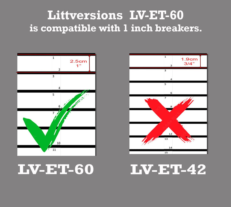 Littversions 1 Pack 60 Circuits Vinyl Circuit Breaker Panel Directory Labels/Decals/Stickers, Replacement for Eaton Challenger Electrical Panel/Load Centers CHMS