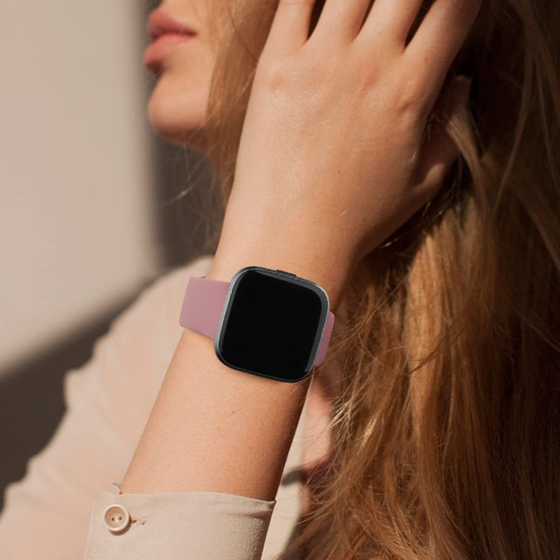 [Australia - AusPower] - Vancle Silicone Bands Compatible with fitbit versa 2 watch bands women men, Soft Breathable Sport Replacement Wristbands for Fitbit Versa 2 / Fitbit Versa/Versa Lite/Versa SE Smoke Purple 