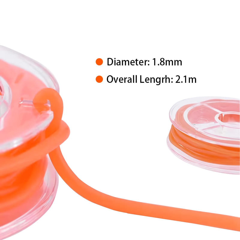 [Australia - AusPower] - Dental Rubber Dam Stabilizing Cord, Soft Elastic Floss Wedge, Dental Medium Wedges Clamps Sheets Rubber Dam Wedge, Dentistry Materials 2.1m /Dia 1.8mm 