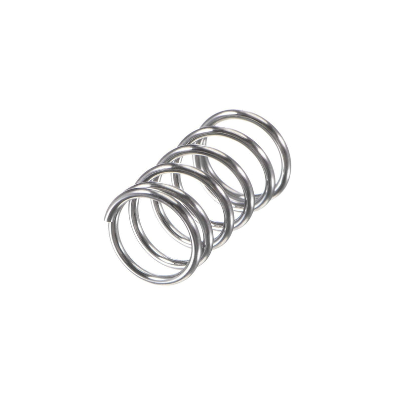 [Australia - AusPower] - uxcell Compression Spring,304 Stainless Steel,8mm OD,0.8mm Wire Size,9mm Compressed Length,15mm Free Length,11.8N Load Capacity for Home Projects, Silver Tone,10pcs 15mm 