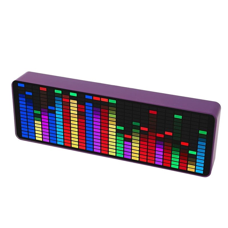 [Australia - AusPower] - Acouto Music Spectrum Display Analyzer 384 LED 624 Segment Ythm Light Ce Sensor Pickup with Clock - 20 Mic 7 Color LED Sound Meter for Music Lovers 