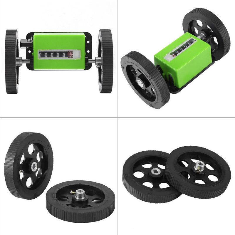 [Australia - AusPower] - Roller-Type Meter Counter, 6 Digit Meters Rolling Mechanical Length Counter For Measuring Textile, Printing, Artificial Leather, With Counter Range: 0-99999.9 Meters 