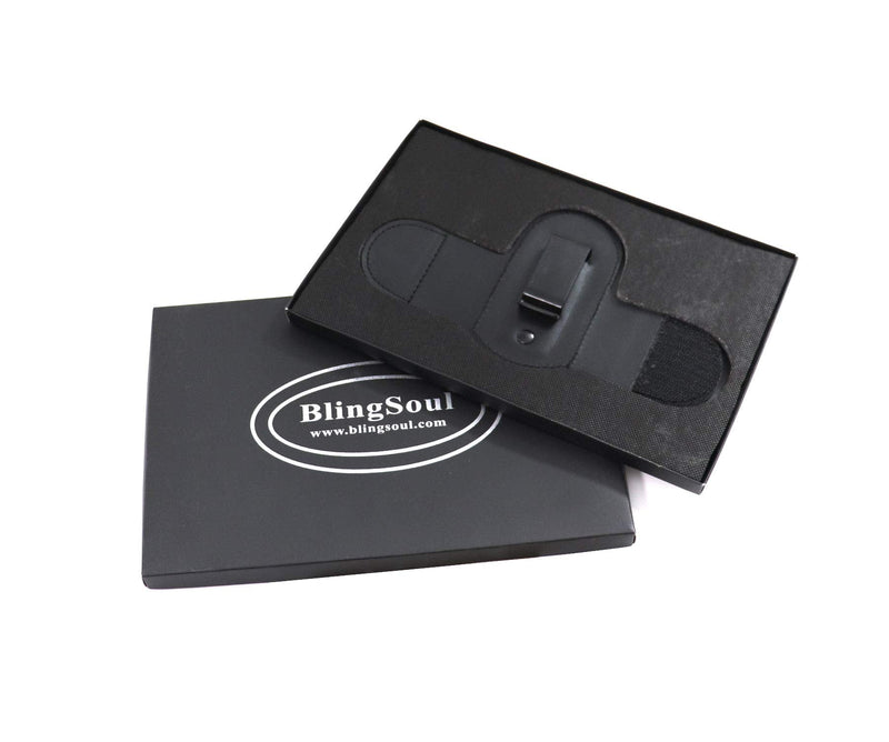 [Australia - AusPower] - Genuine Leather Black Stethoscope Holder for Nurses and Doctors 
