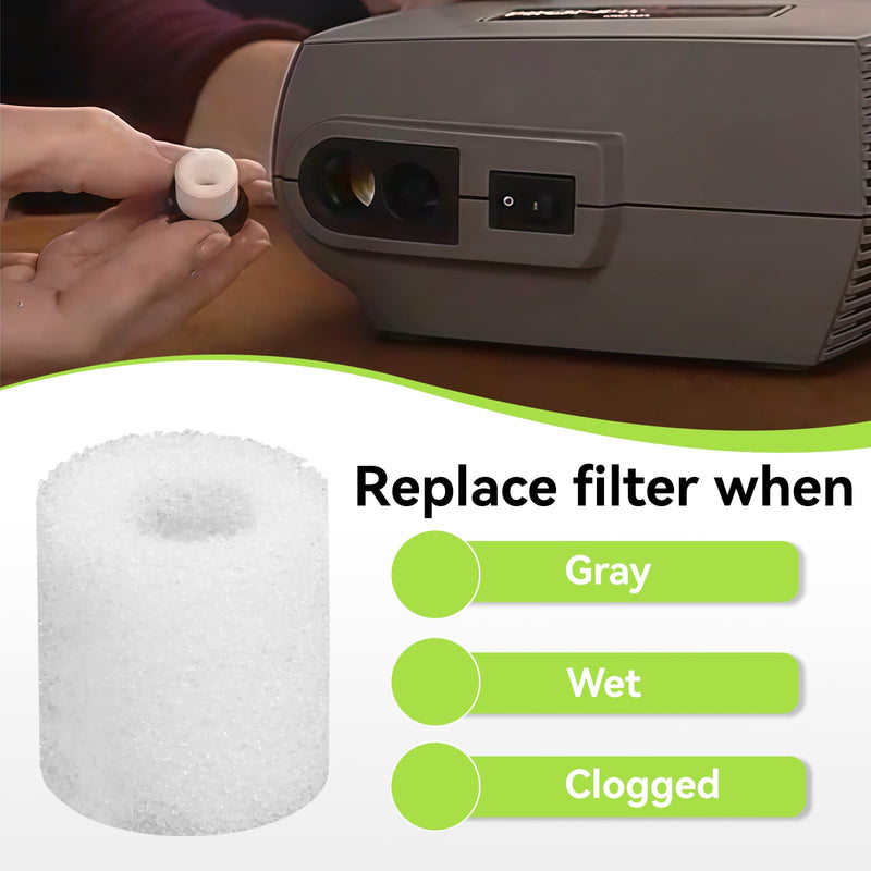 [Australia - AusPower] - Nebulizer Filter Replacement Air Filter Compatible with PARI Vios Nebulizer Compressors, Ultra II, Trek, and Trek S, Nebulizer Filters Replacement for Vios Nebulizer Parts, 6 Pieces 