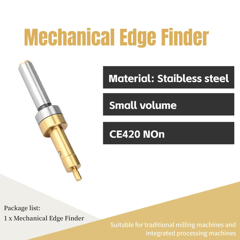 [Australia - AusPower] - Hilitand 1 Piece Mechanical Edge Finder Stainless Steel Cylinder Shank 10mm Shank Diameter 8.5cm Total Length for Metal Plastic Wood 