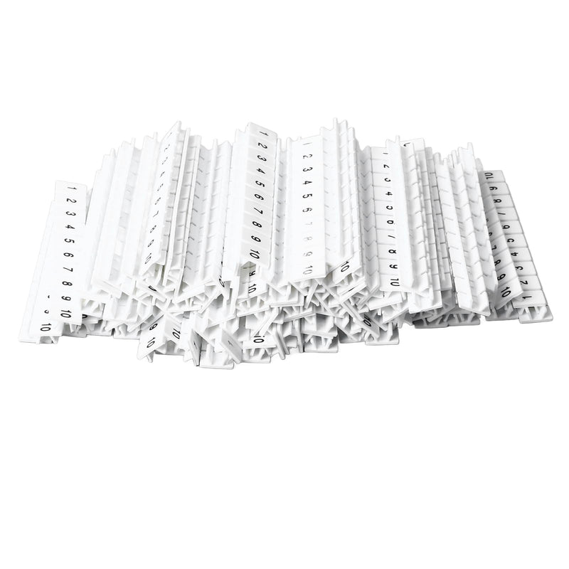 100PCS Terminal Marker Strip Blocks Labels MarkingHeat Nylon Terminal Blocks LabelsMarkers Bar Clear Visible Numbered Assembly
