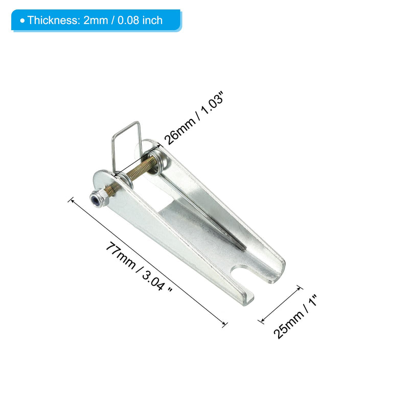 [Australia - AusPower] - PATIKIL 3 Inch Hook Safety Latch Kit, 3 Pack Metal Towing Hitch Replacement for Clevis Hook Trailer, Silver 