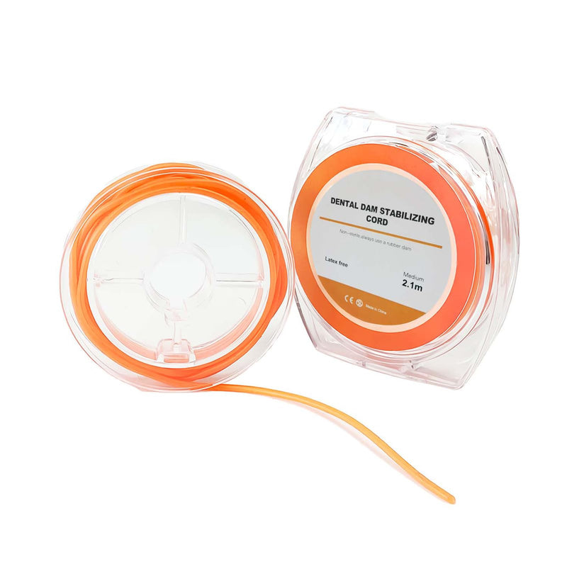 [Australia - AusPower] - Dental Rubber Dam Stabilizing Cord, Soft Elastic Floss Wedge, Dental Medium Wedges Clamps Sheets Rubber Dam Wedge, Dentistry Materials 2.1m /Dia 1.8mm 