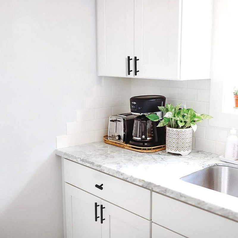 Goldenwarm 18 Pack Matte Black Cabinet Pulls Dresser Drawer Handles 2-1/2in Black Pull Handles - LSJ22BK64 Stainless Steel Kitchen Cabinet/Furniture Hardware 2-1/2 inch (64mm) Hole Centers 2-1/2 Inch Hole Centers