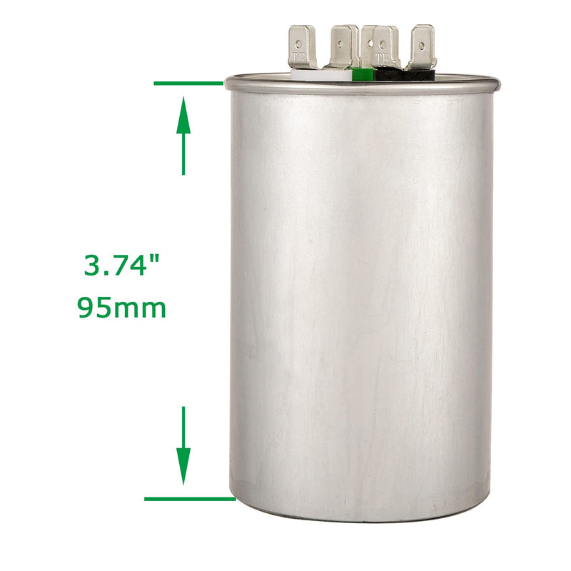 [Australia - AusPower] - 45+5 MFD 45/5 uF 370 or 440 Volt CBB65B Capacitor for AC Motor Run?Condenser Straight Cool?Heat Pump? Air Conditioner?HVAC Capacitor 45+5 MFD 